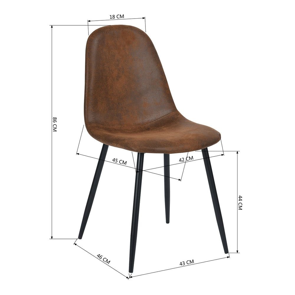 39F Charlton Suede Dining Chair, Brown S3Z7 - product image 8