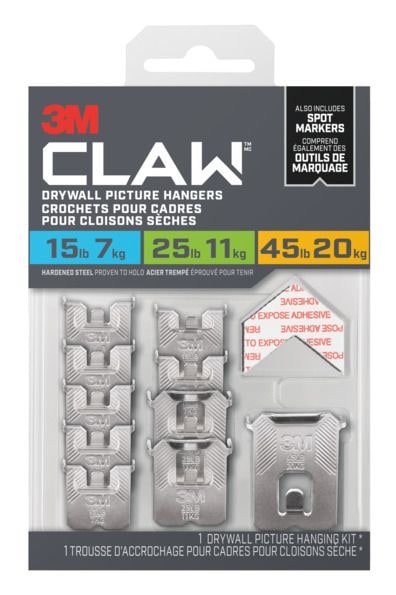 3M Claw DrywAll Picture Hangers Assorted Kit, 45-lb Capacity T5B3 - product image 1