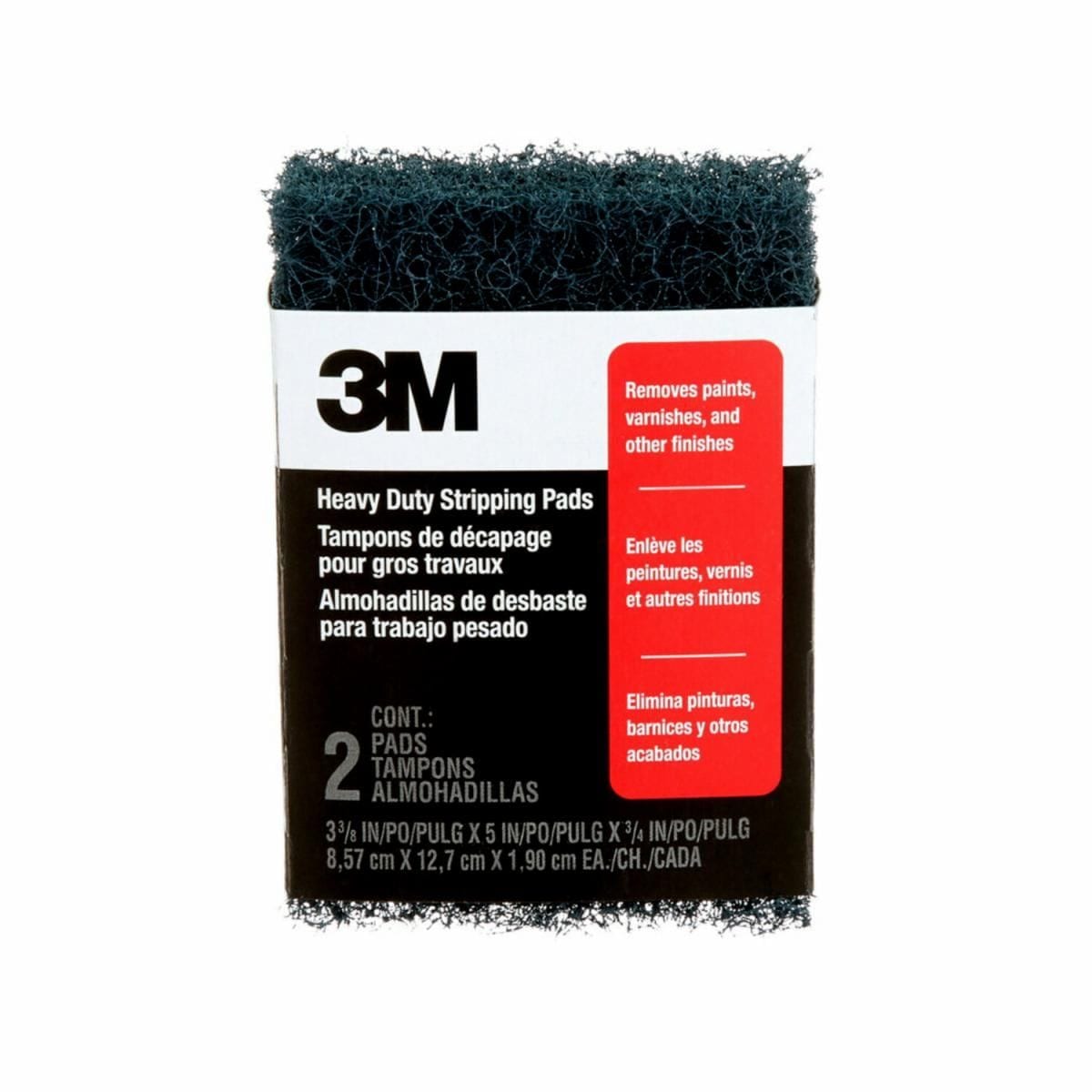 3M Heavy Duty Stripping Pad for Flat Surfaces, 2-pk H5J8 - product image 1