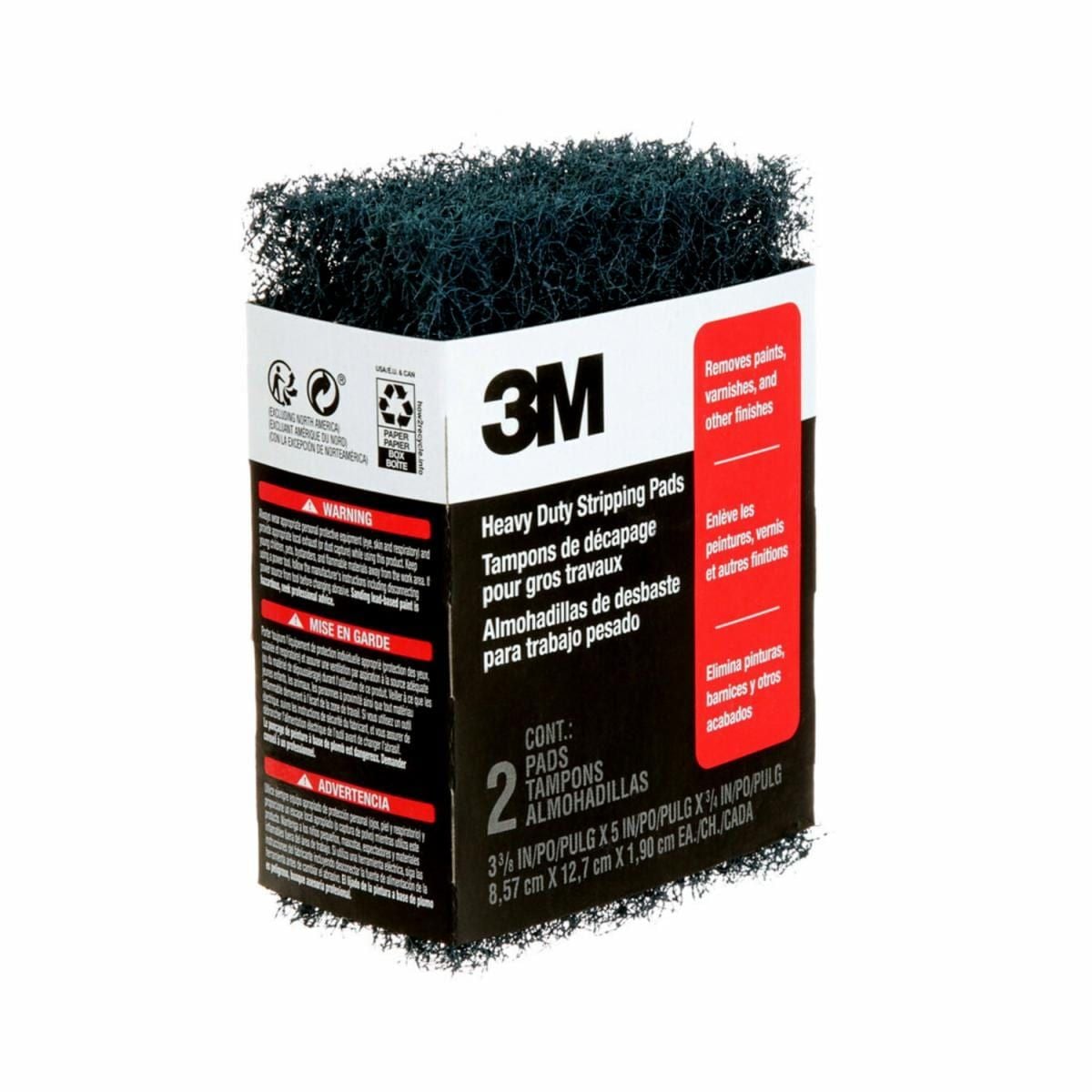 3M Heavy Duty Stripping Pad for Flat Surfaces, 2-pk H5J8 - product image 2