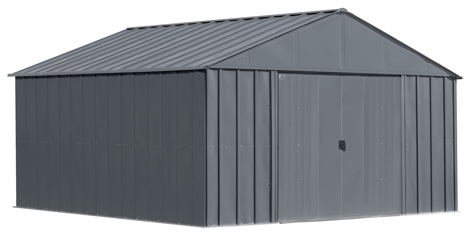 Classic 12x12-ft Charcoal Corrosion-Resistant Metal Shed D3H4 - product image 3