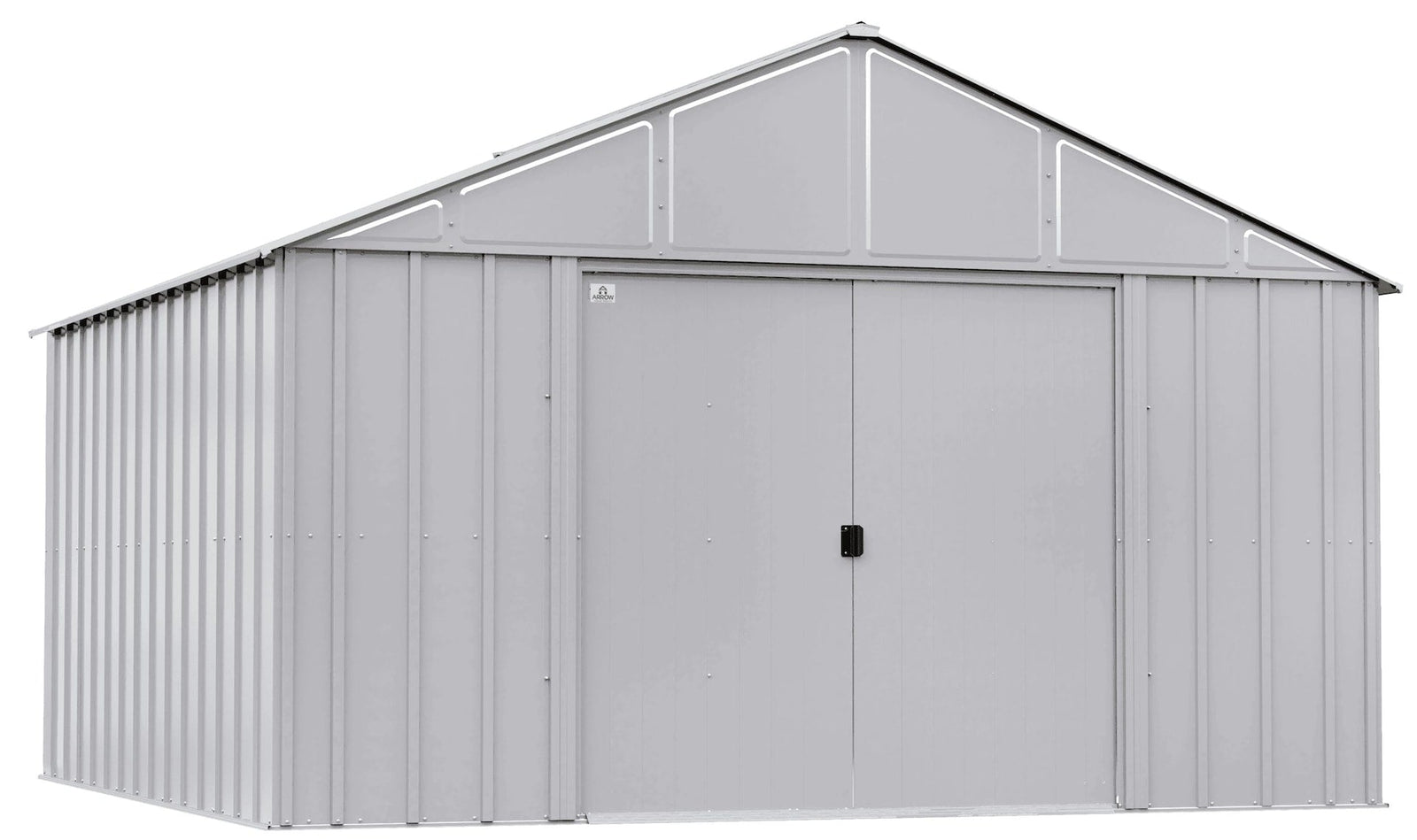 Classic 12x12-ft Flute Grey Steel Storage Shed P4R9 - product image 1