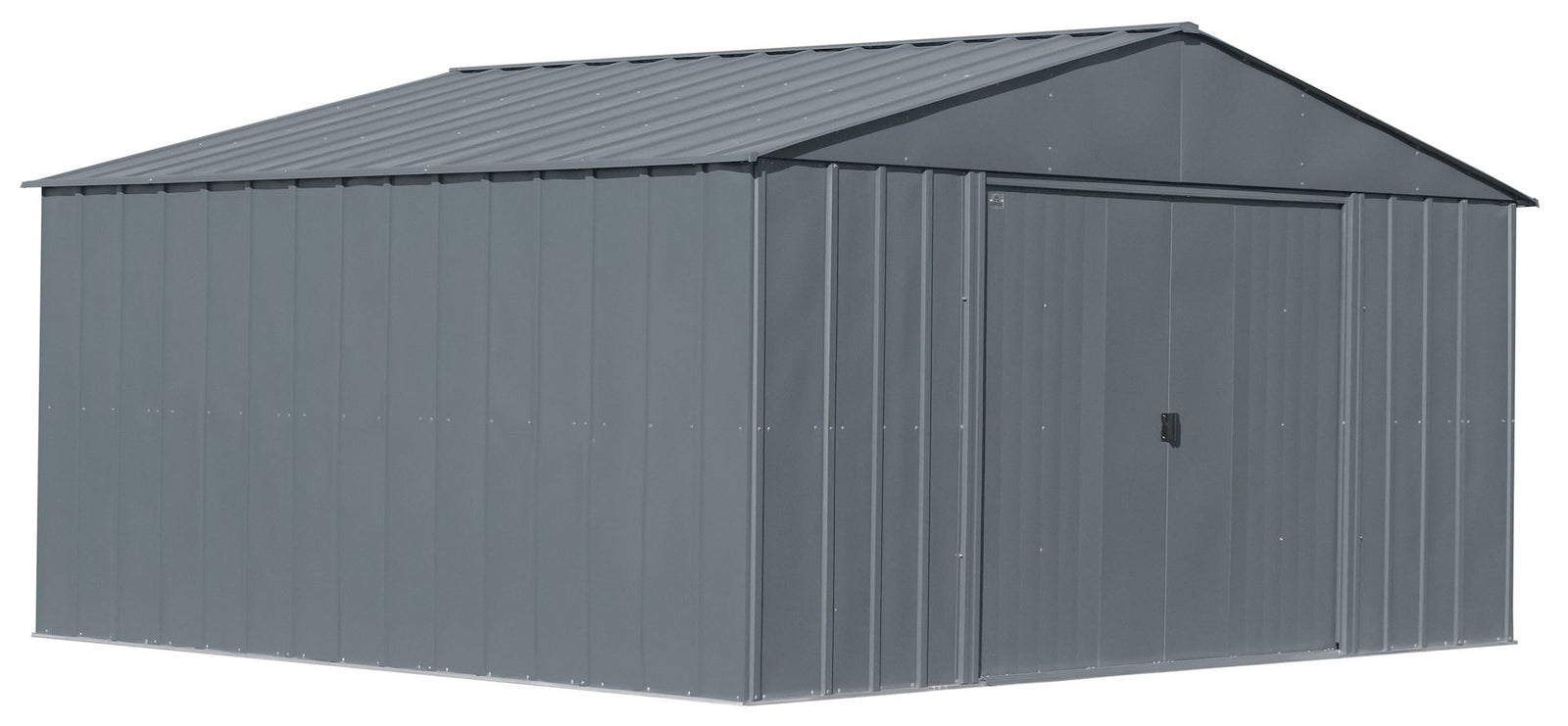 Classic 14x12-ft Charcoal Lockable Metal Shed F8Z4 - product image 3