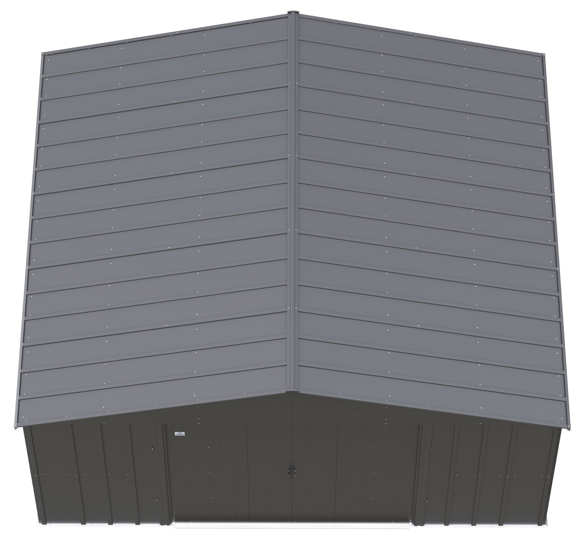 Classic 14x12-ft Charcoal Lockable Metal Shed F8Z4 - product image 4