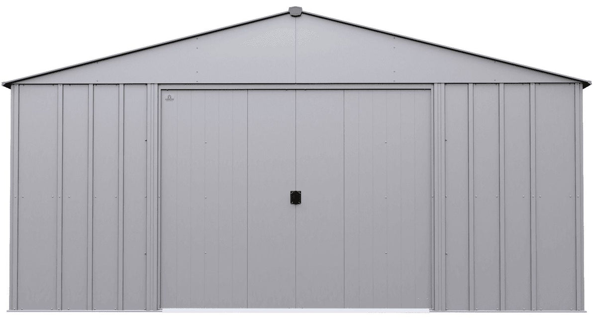 Classic 14x14-ft Flute Grey Corrosion-Resistant Steel Shed T4S5 - product image 1