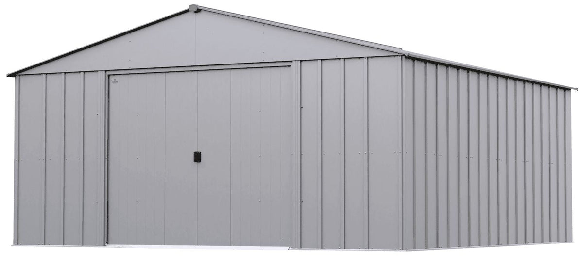 Classic 14x14-ft Flute Grey Corrosion-Resistant Steel Shed T4S5 - product image 2