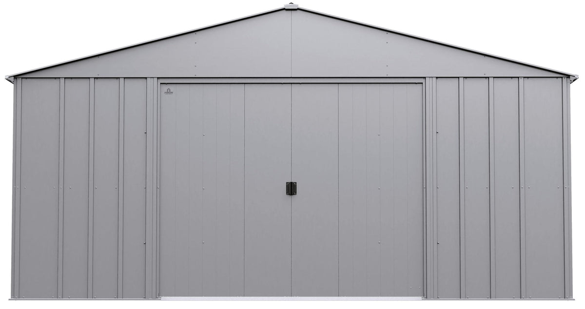 Classic 14x17-ft Flute Grey Corrosion-Resistant Metal Shed B8Q5 - product image 2