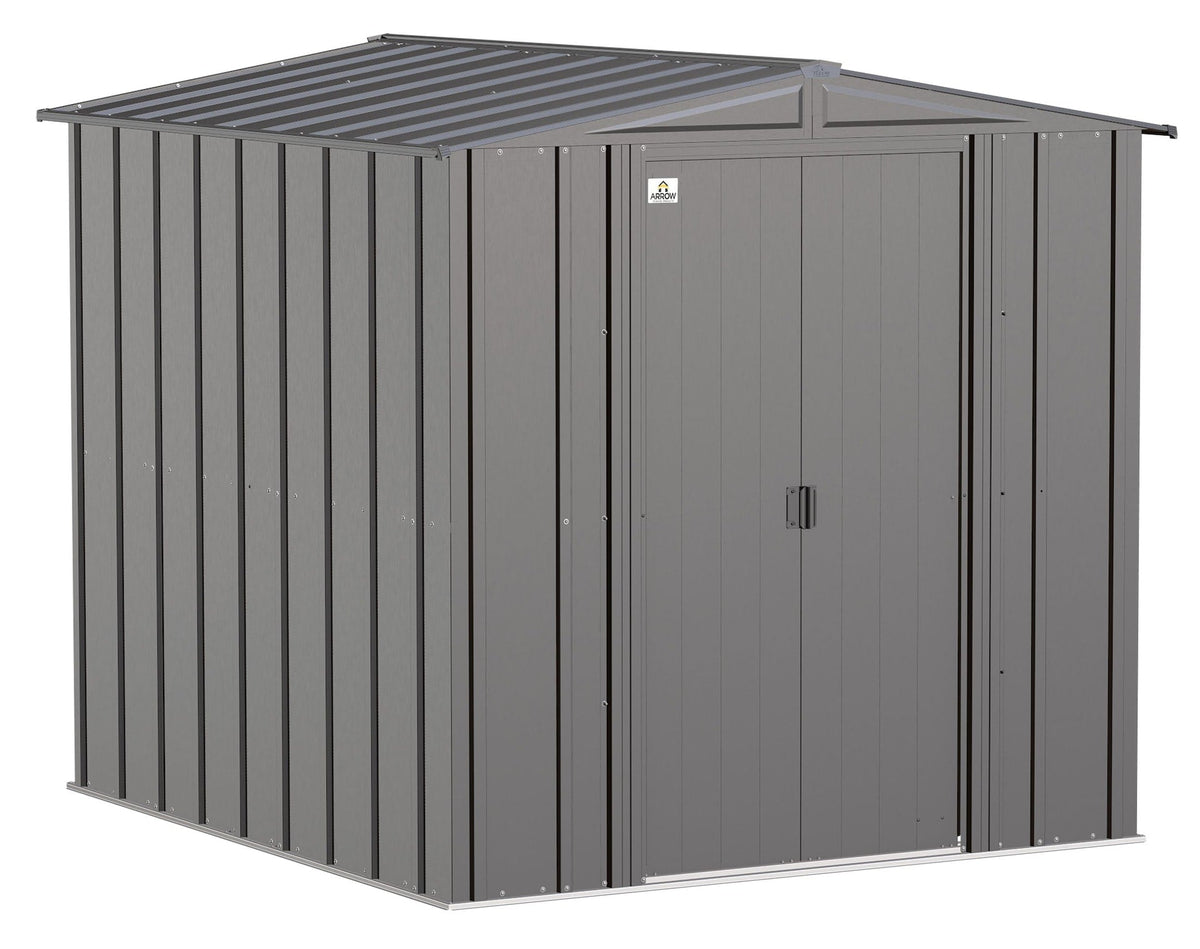 Classic Galvanized Steel Storage Shed, Charcoal, 6-ft x 7-ft F5S6 - product image 2