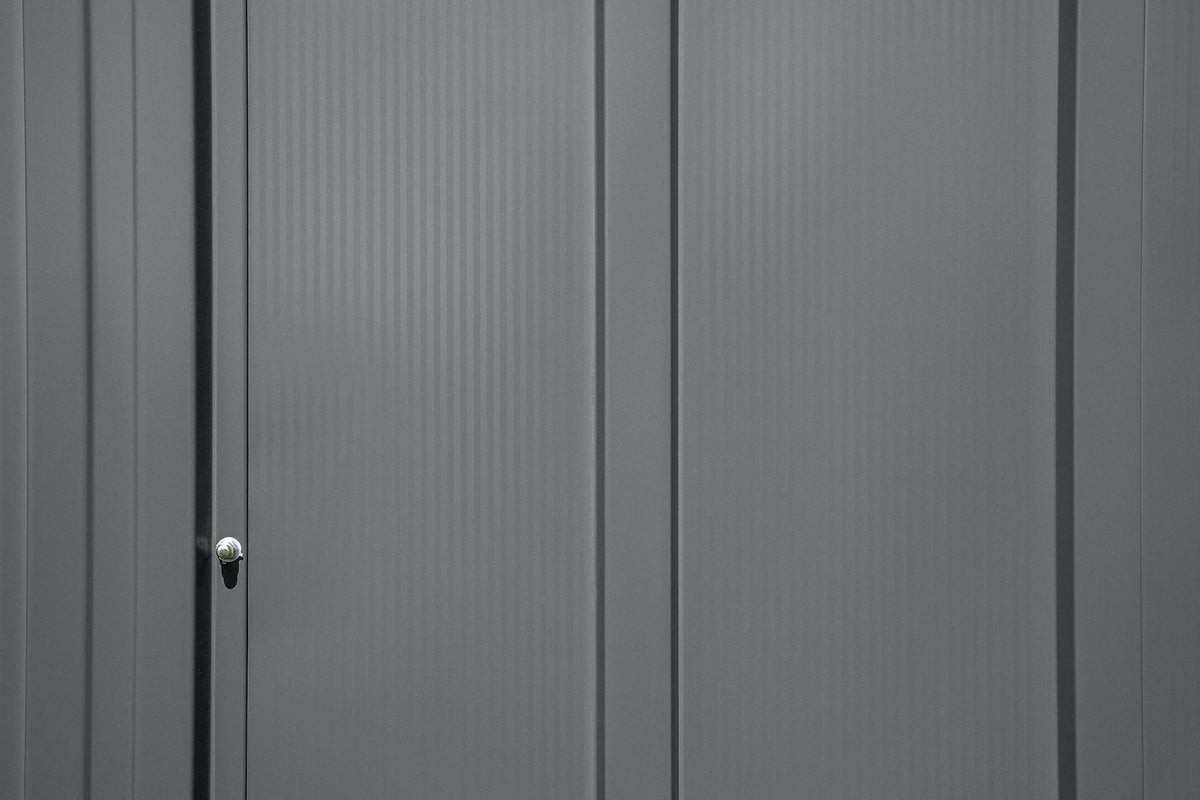 Classic Galvanized Steel Storage Shed, Charcoal, 8-ft x 8-ft F9V2 - product image 8