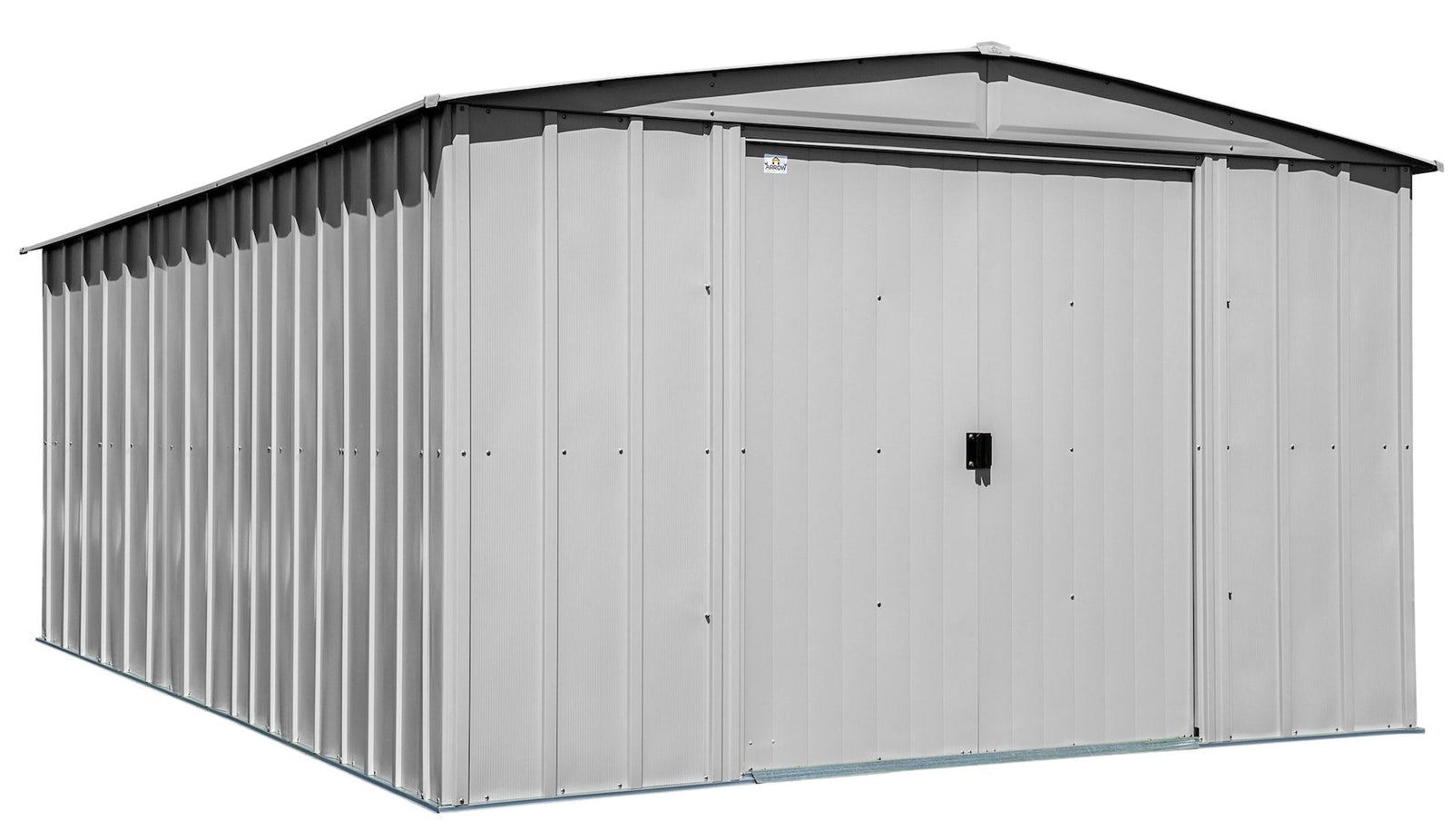 Classic Galvanized Steel Storage Shed, Flute Grey, 10-ft x 14-ft B0V6 - product image 3
