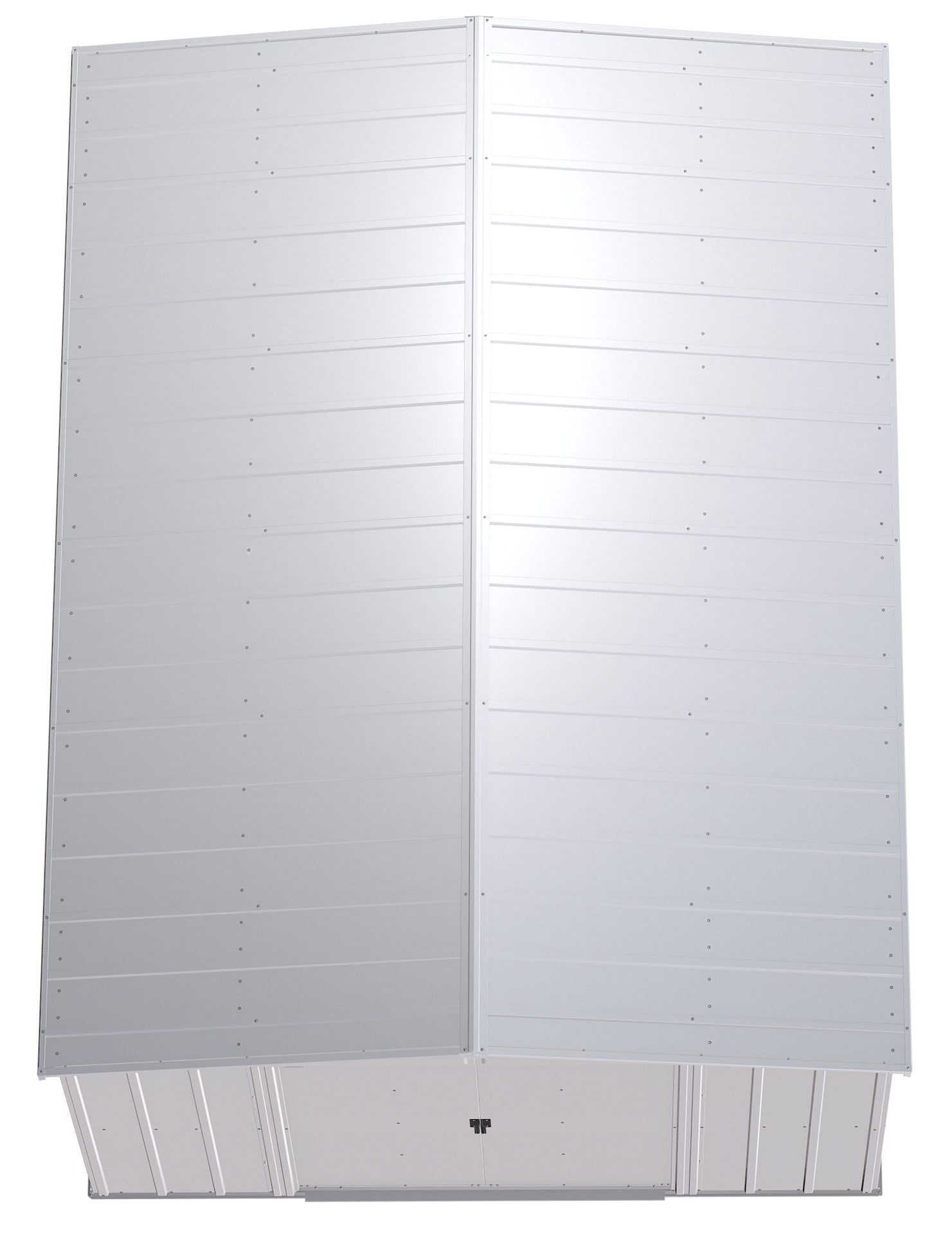 Classic Galvanized Steel Storage Shed, Flute Grey, 10-ft x 14-ft B0V6 - product image 6