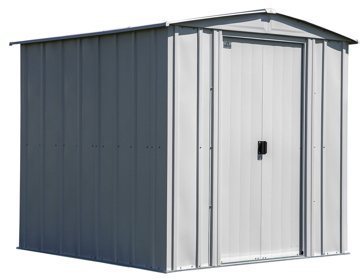 Classic Galvanized Steel Storage Shed, Flute Grey, 6-ft x 7-ft M0Z0 - product image 1