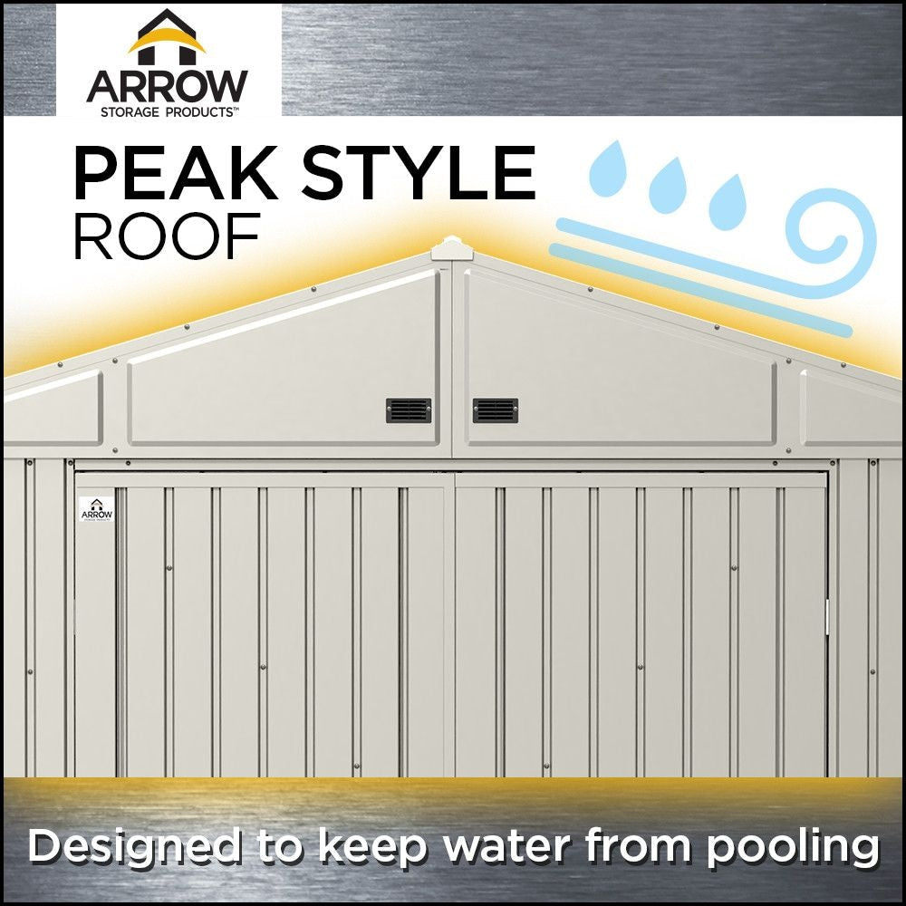 Elite 10x14-ft Cool Grey Corrosion-Resistant Steel Shed V3U0 - product image 7