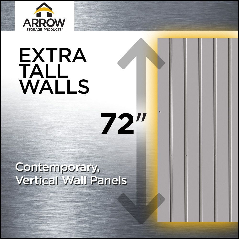 Elite 12x16-ft Anthracite Corrosion-Resistant Steel Storage Shed K7B9 - product image 8