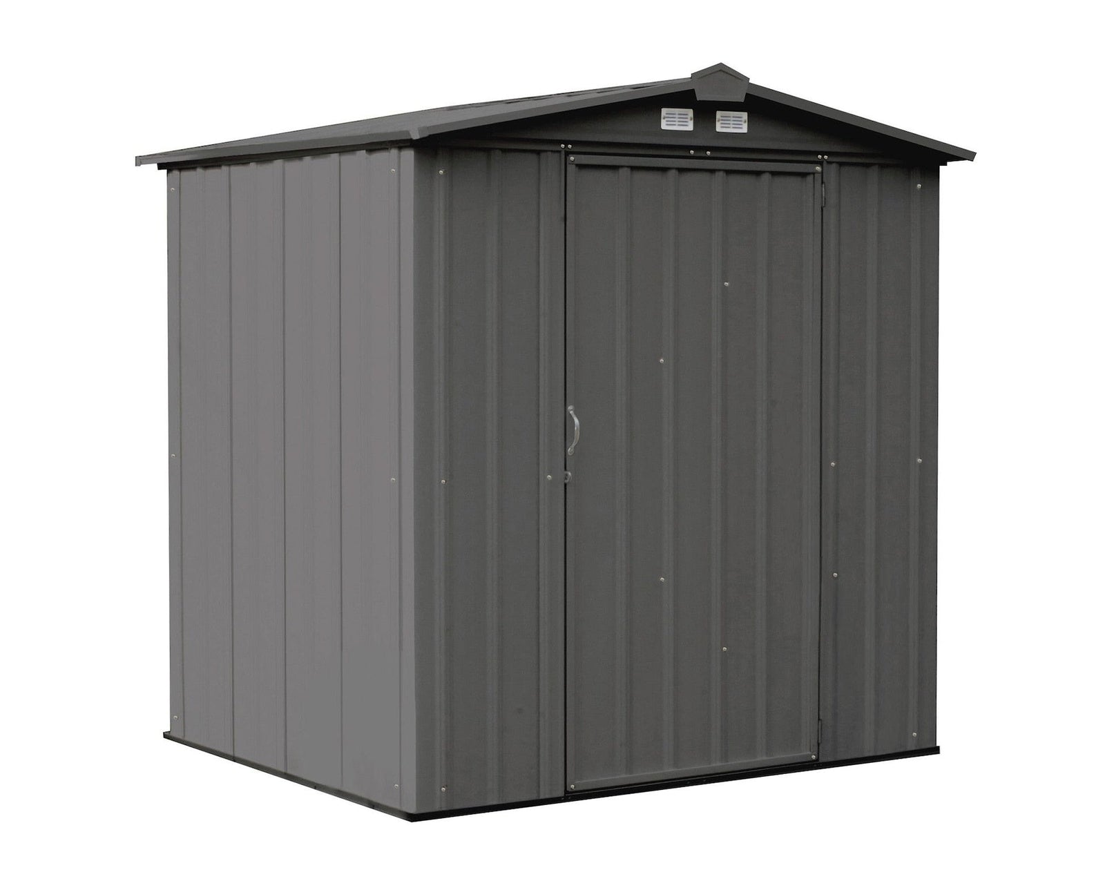EZEE Galvanized Steel Storage Shed with Low Gable Roof, Charcoal, 6-ft x 5-ft W0V9 - product image 1