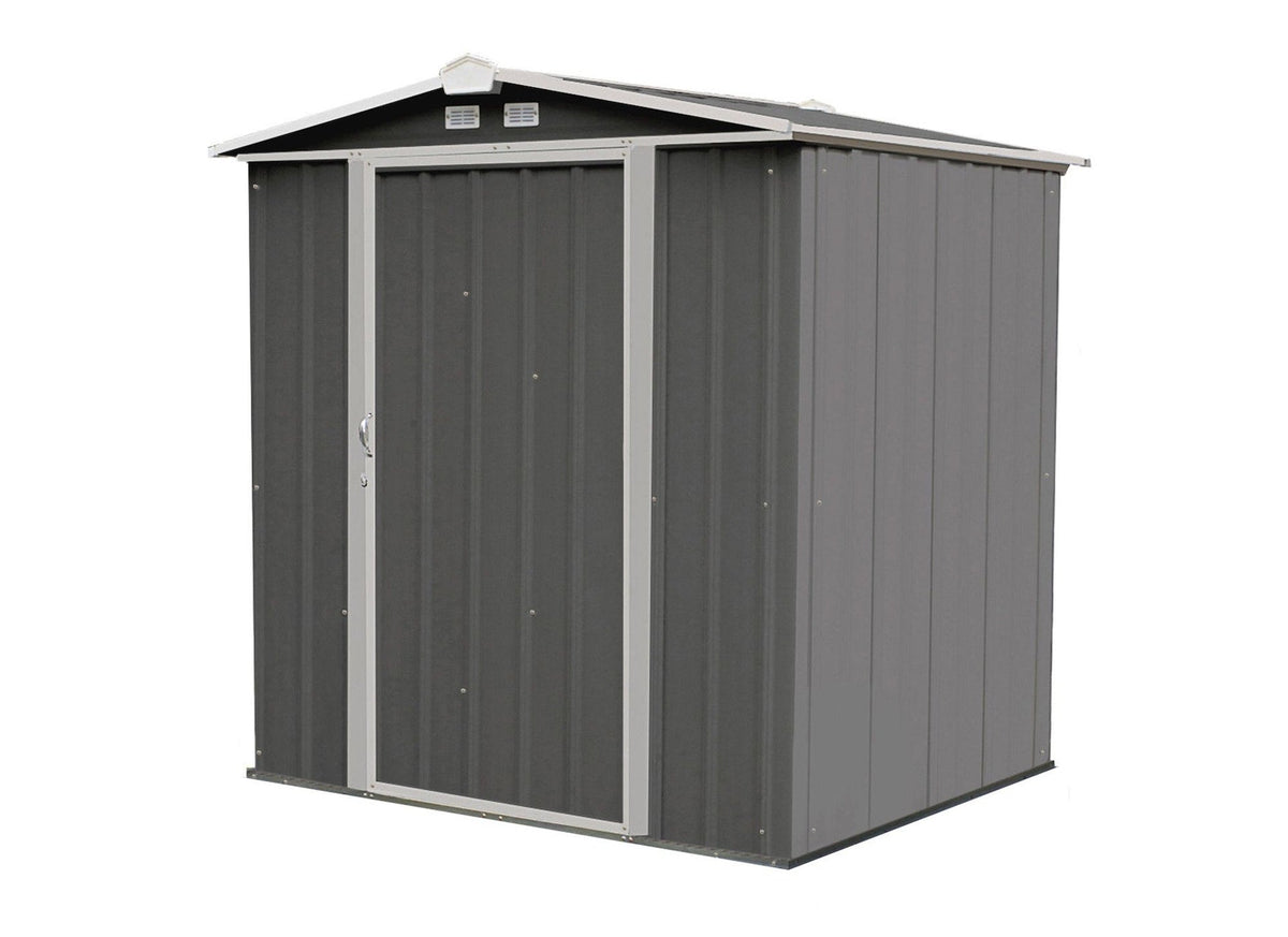 EZEE Galvanized Steel Storage Shed with Low Gable Roof, Charcoal/Cream, 6-ft x 5-ft H8C0 - product image 1