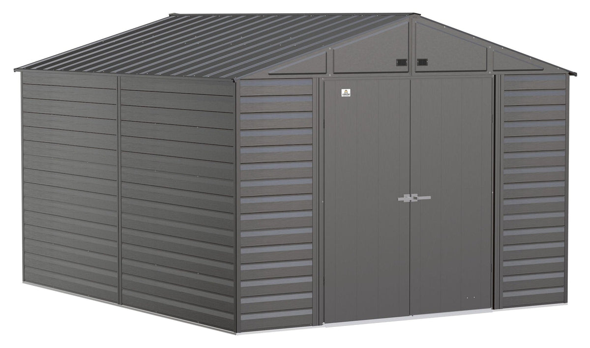 Select Galvanized Steel Storage Shed, Charcoal, 10-ft x 12-ft D2K3 - product image 1