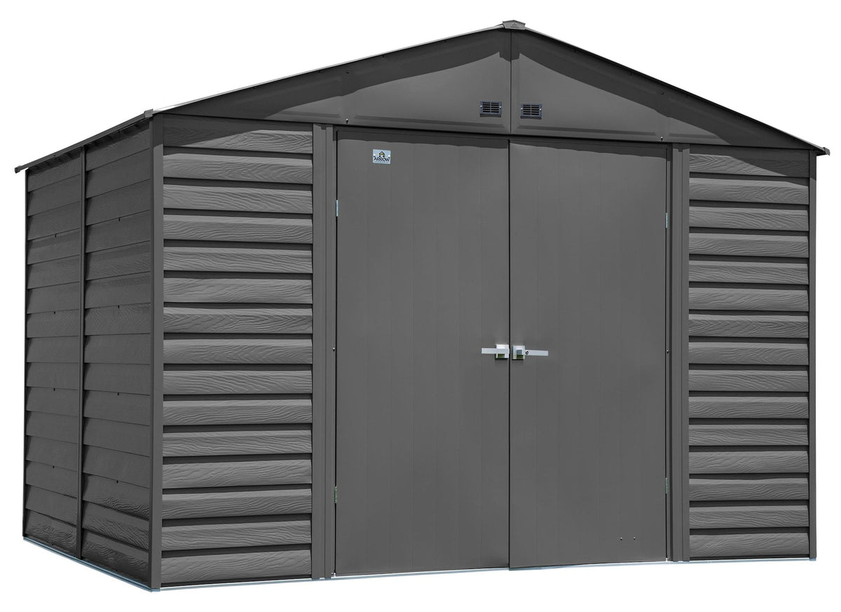 Select Galvanized Steel Storage Shed, Charcoal, 10-ft x 8-ft X4S2 - product image 1
