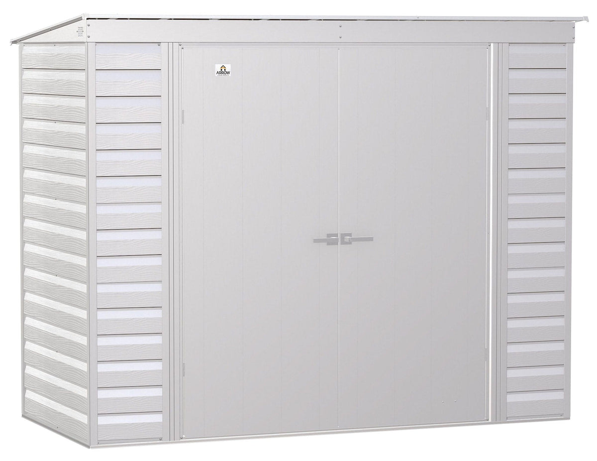 Select Galvanized Steel Storage Shed, Flute Grey, 8-ft x 4-ft H7D1 - product image 1