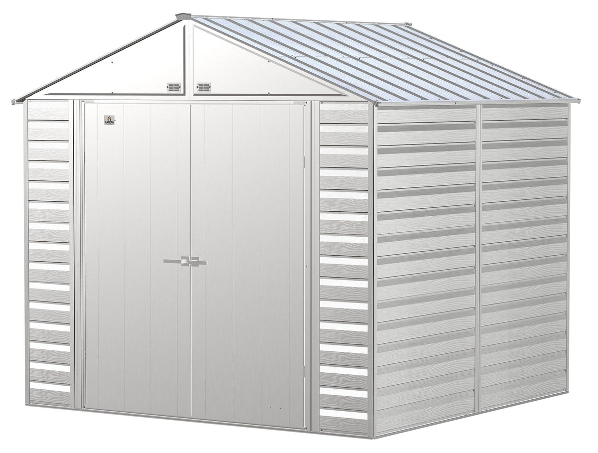 Select Galvanized Steel Storage Shed, Flute Grey, 8-ft x 8-ft M9I6 - product image 1