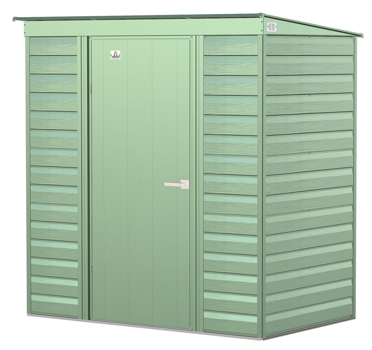 Select Galvanized Steel Storage Shed, Sage Green, 6-ft x 4-ft S7M6 - product image 1