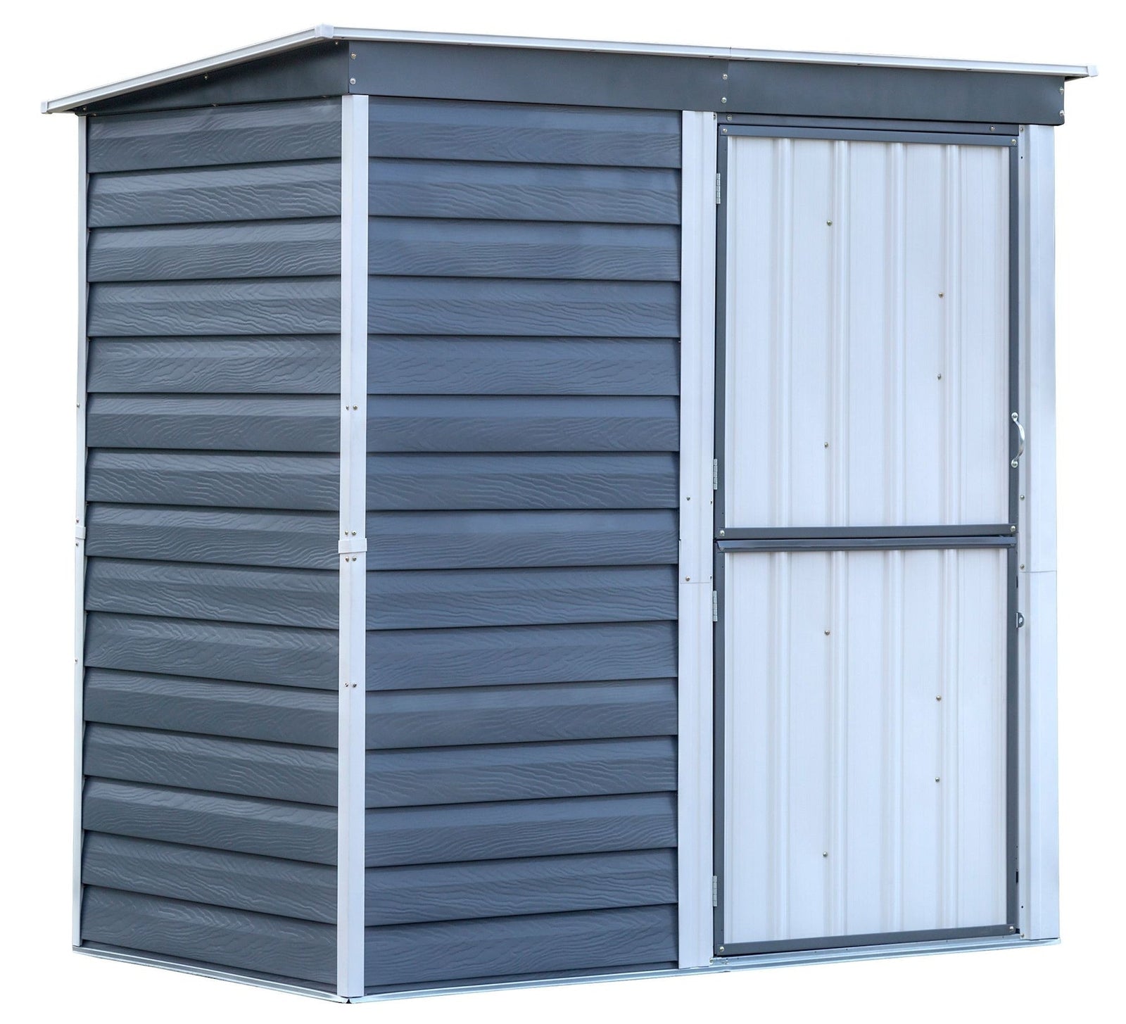 Shed-in-a-Box Steel Storage Shed, Charcoal/Cream, 6-ft x 4-ft B4G4 - product image 1