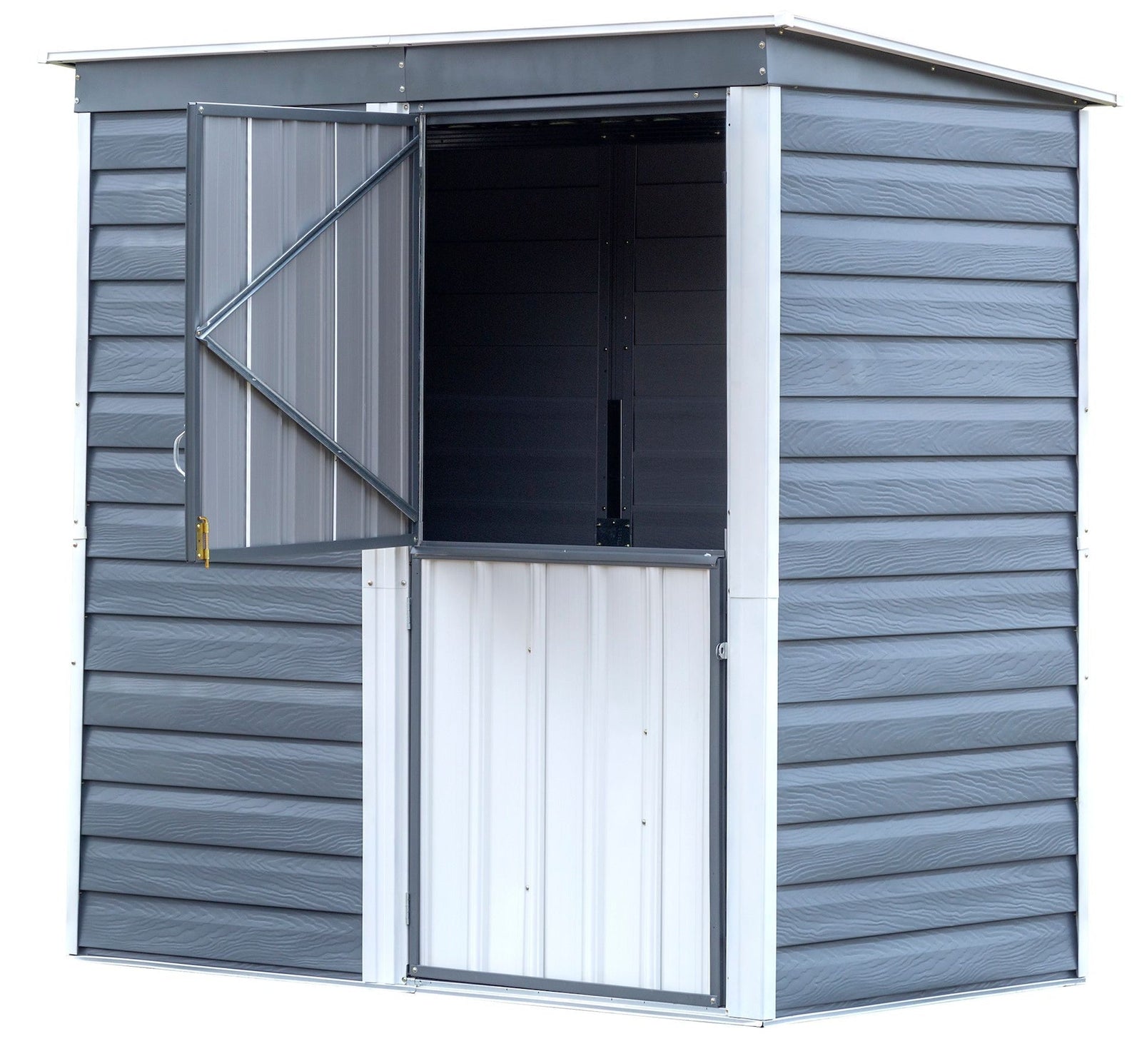 Shed-in-a-Box Steel Storage Shed, Charcoal/Cream, 6-ft x 4-ft B4G4 - product image 8
