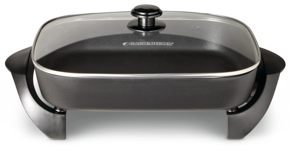 Family-Sized Non-Stick Electric Skillet, Black, 12x15-in F3A4 - product image 5