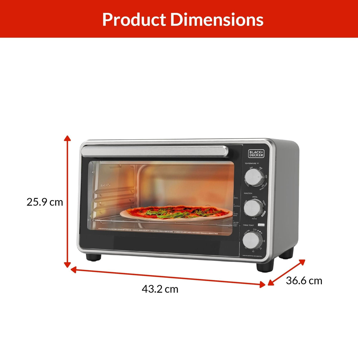 Black N Decker Multi-Purpose Crisp N Bake, 6-Slice C9U3 - product image 6