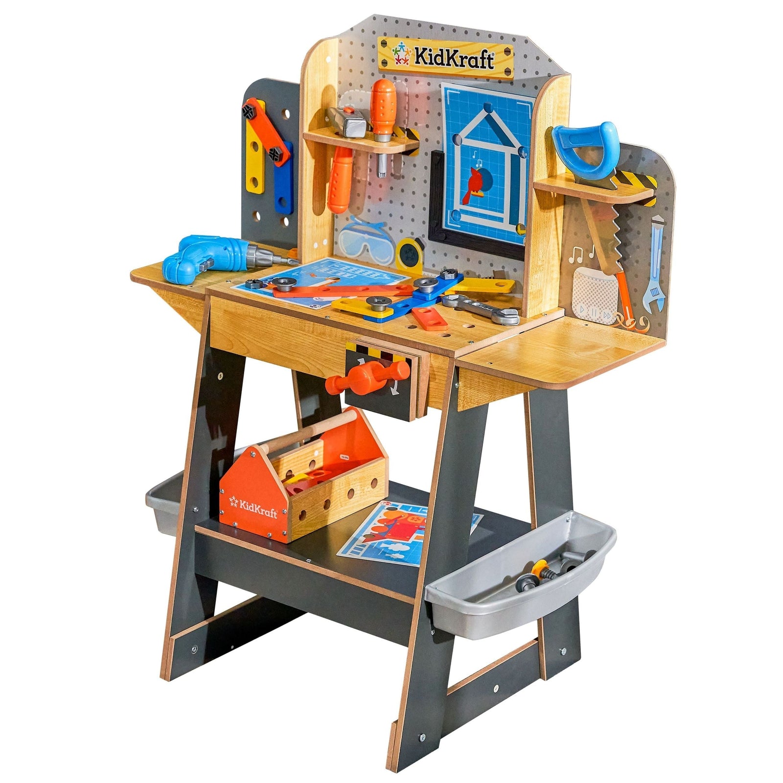 Build Wooden Play Workbench with 40+ Accessories, Ages 3+ P1N4 - product image 1