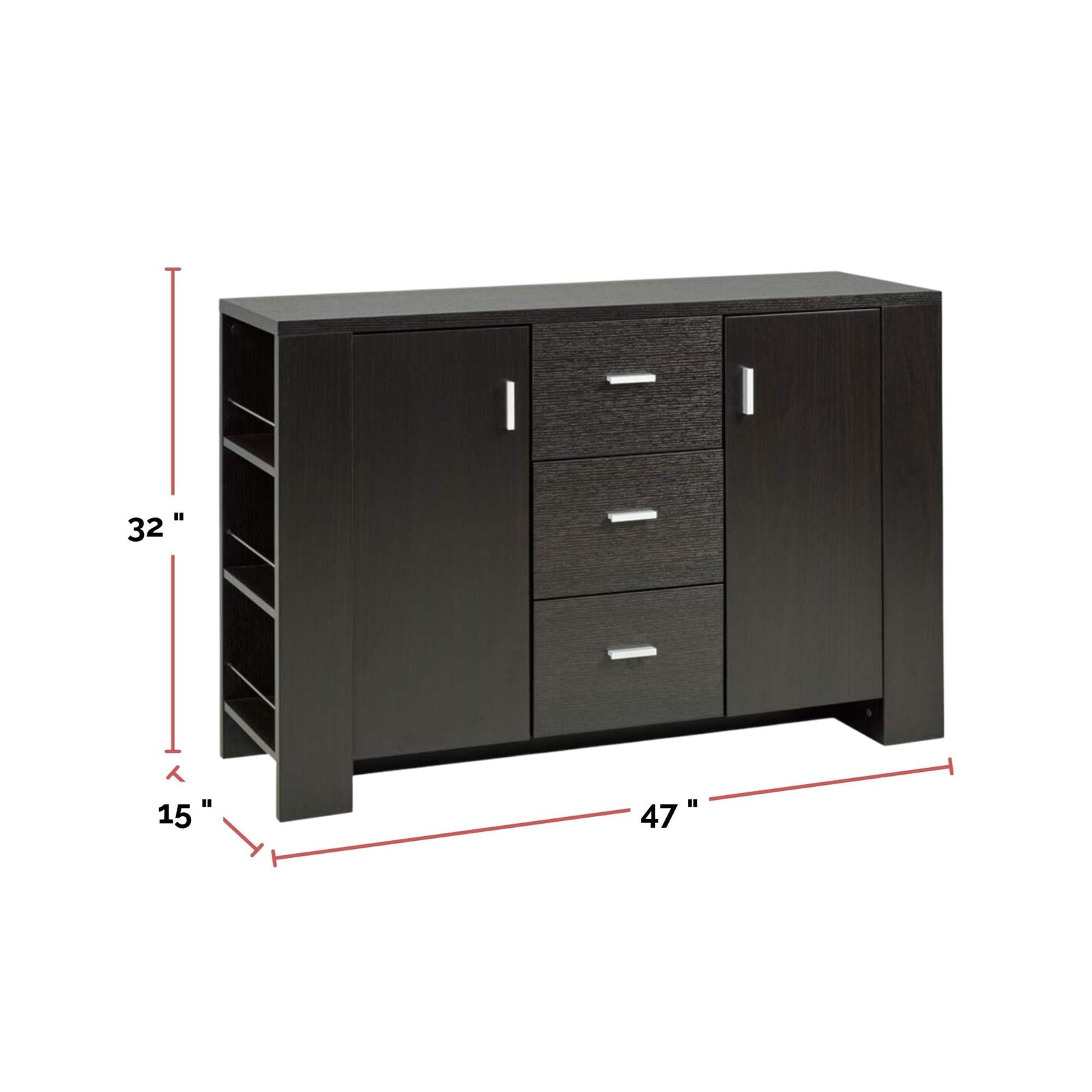 Ashton Freestanding Dining Buffet/Server with Storage, Dark Cherry C4R5 - product image 2
