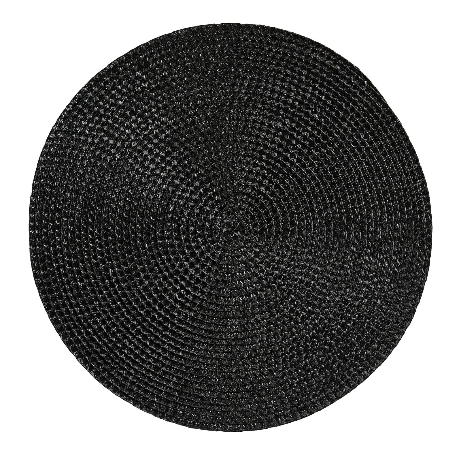 Braided Round Placemats, Black, 15-in Diameter, 4-pk I9F9 - product image 2