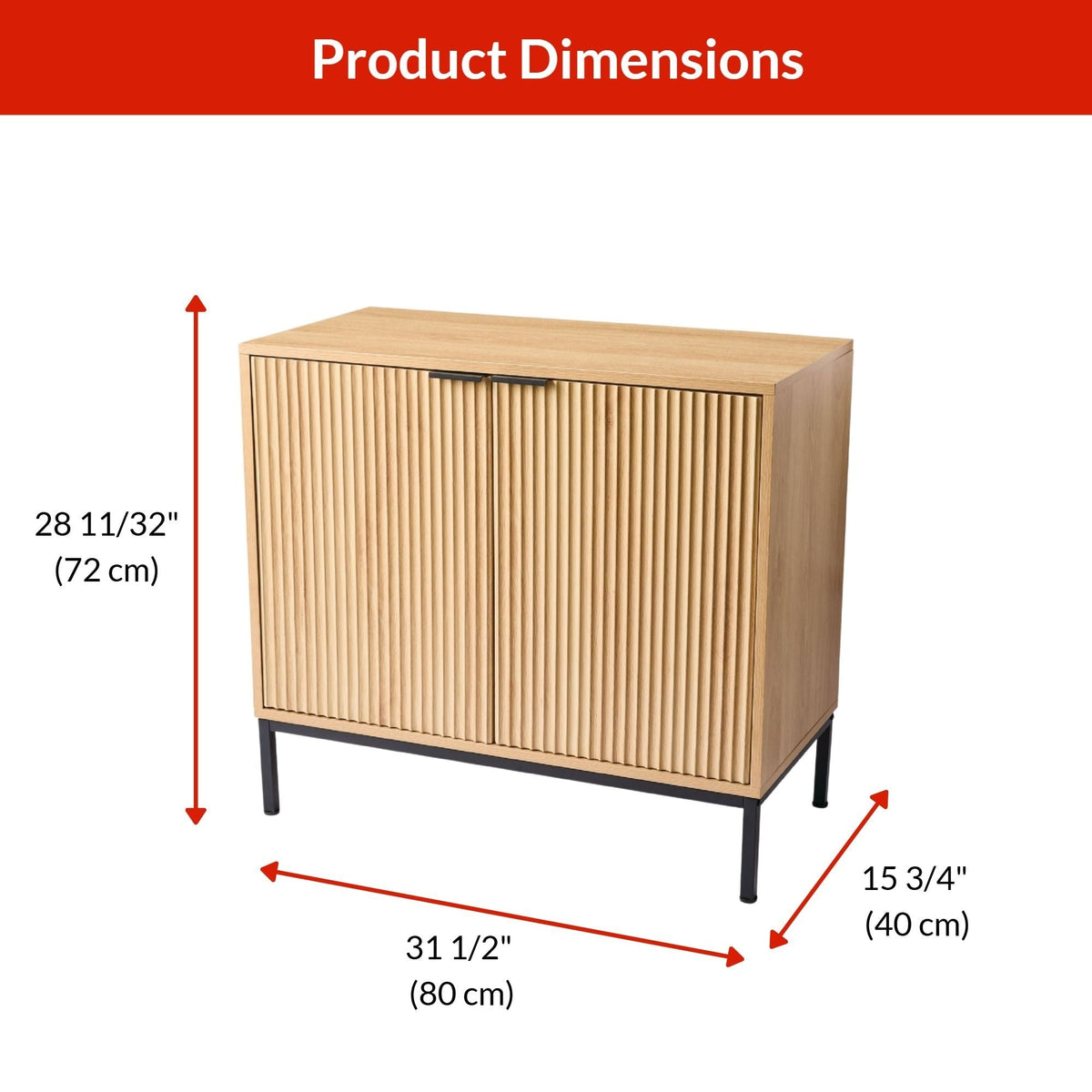 Byward Scallop Accent Cabinet Oak A9X8 - product image 3