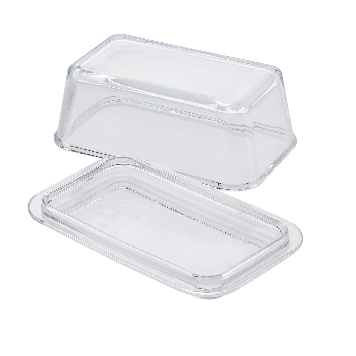 Glass Butter Dish, 1-lb Butter Capacity, With Lid, Dishwasher Safe O9B8 - product image 1