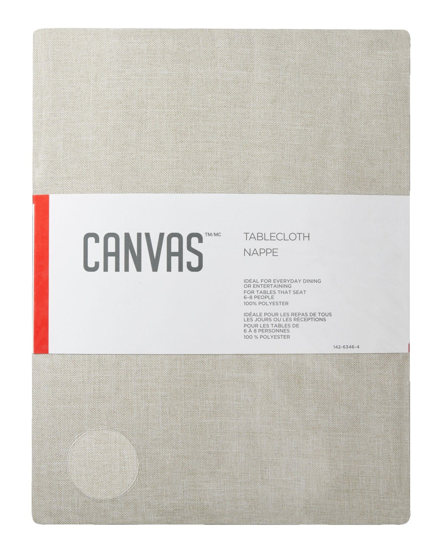 Oatmeal Table Cloth, 60 x 84-in G2H4 - product image 1