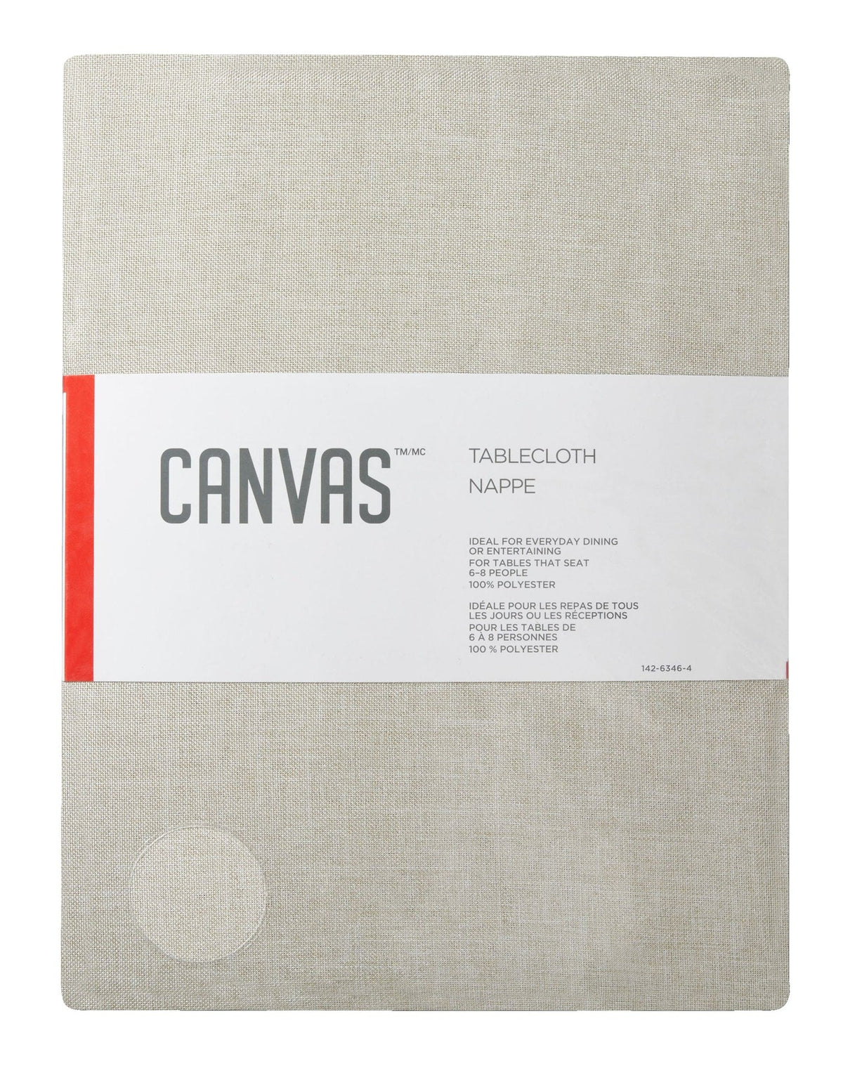 Oatmeal Table Cloth, 60 x 84-in Z1W2 - product image 1