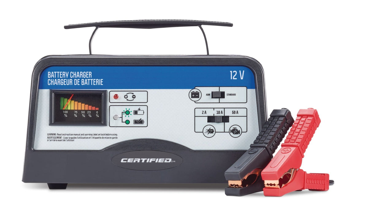 Battery Charger, Fully Automatic, 10/2-Amp, 12V, with 50-Amp Engine Start M9T9 - product image 1