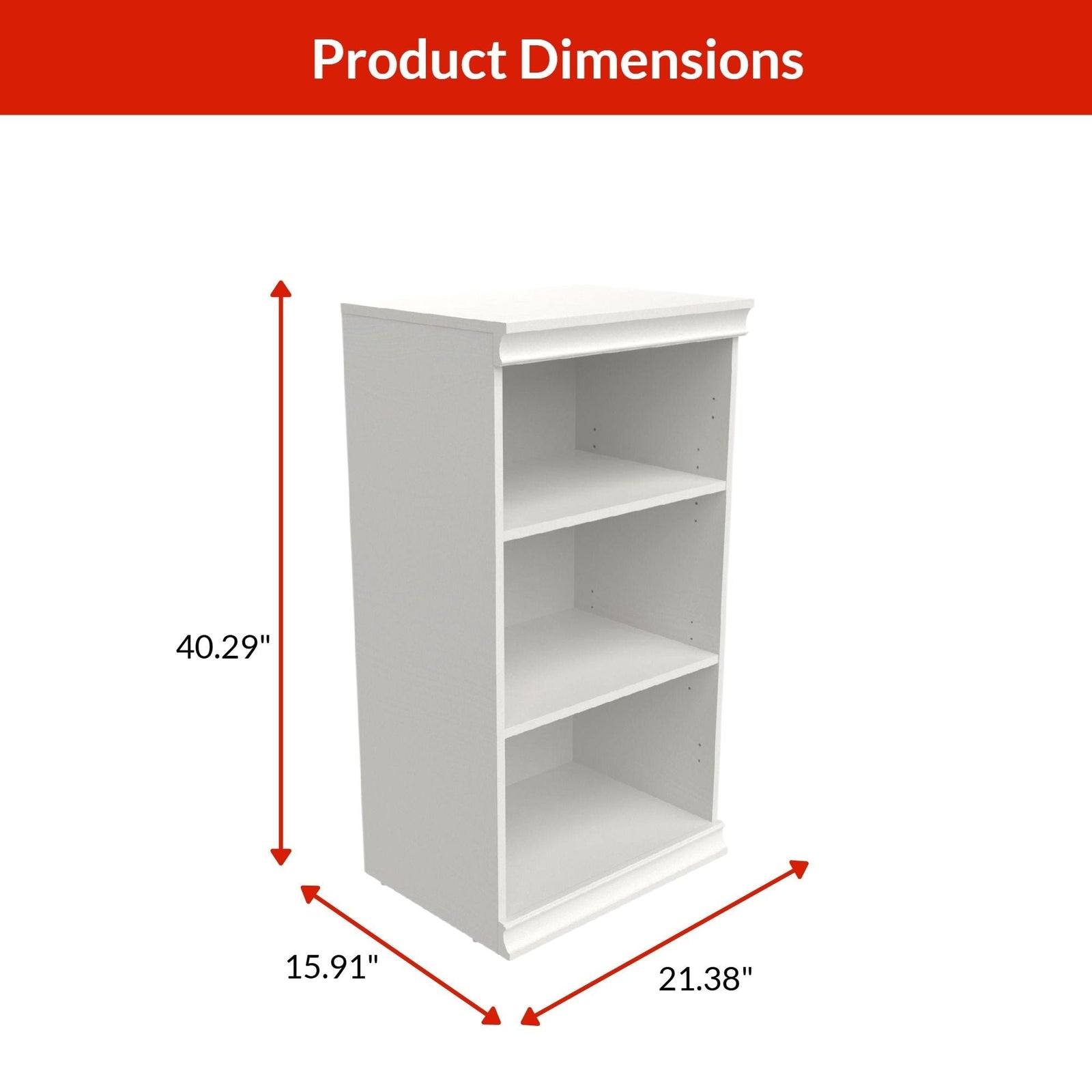 Modular Stackable Closet Storage Shelf Unit, White W5Y1 - product image 4