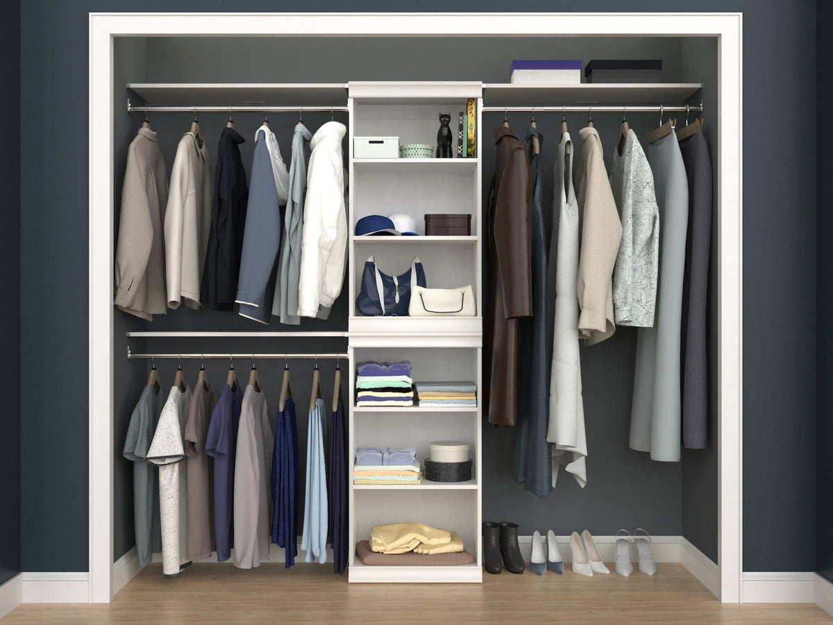 Modular Stackable Closet Storage Shelf Unit, White W5Y1 - product image 5