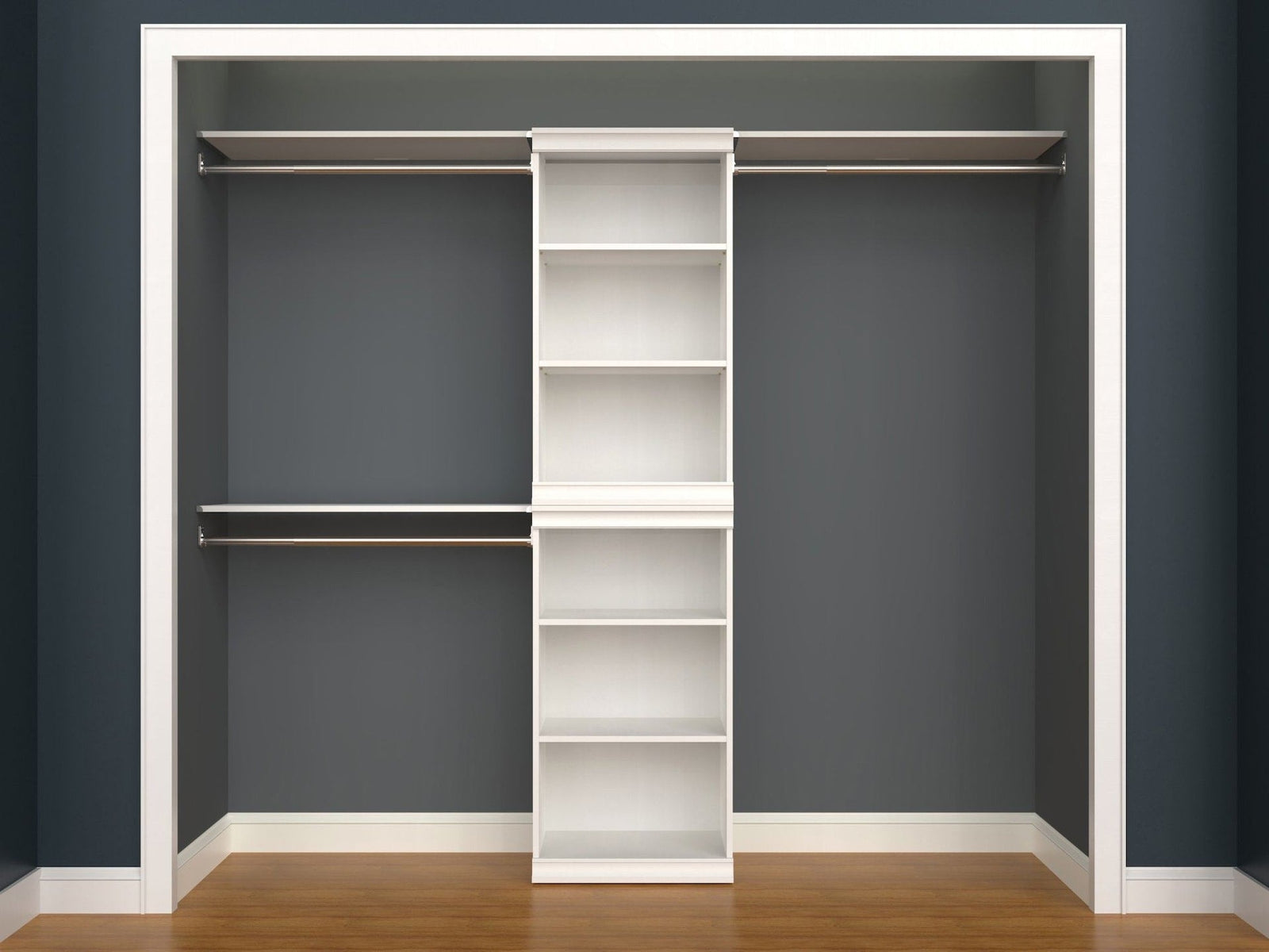 Modular Stackable Closet Storage Shelf Unit, White W5Y1 - product image 6