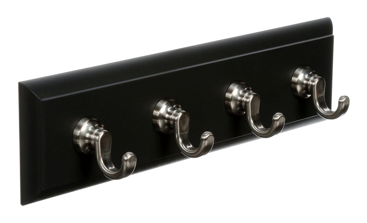 Slate 4-Hook Key Rail Organizer with Adhesive Strips, 2-lbs Q6D0 - product image 1