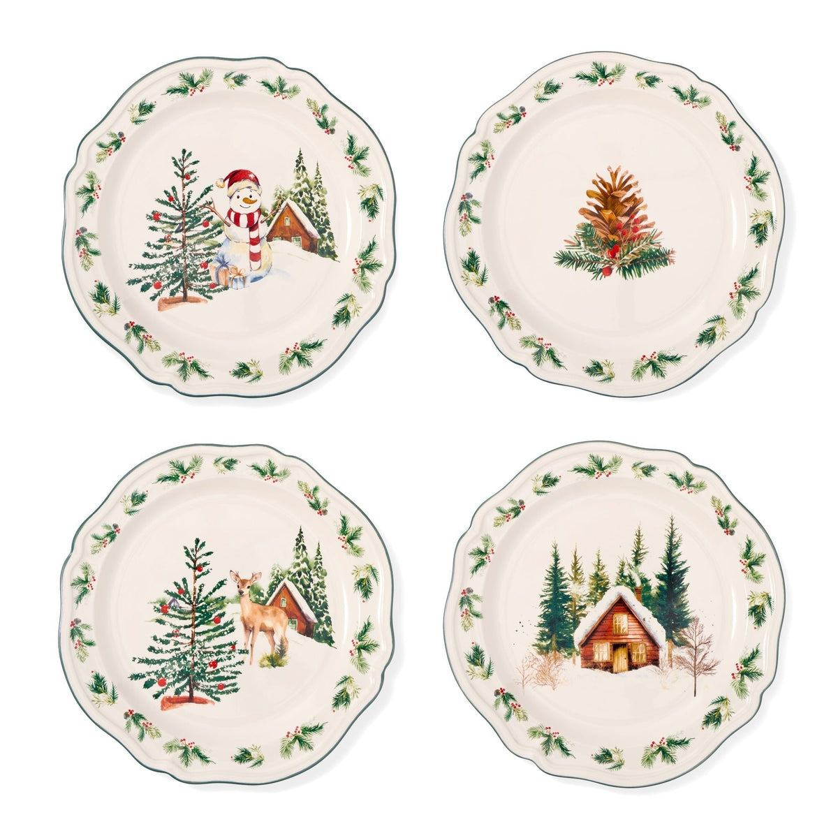 Home 15-cm Winter Berry Appetizer Plates, 4-pk N2E8 - product image 1