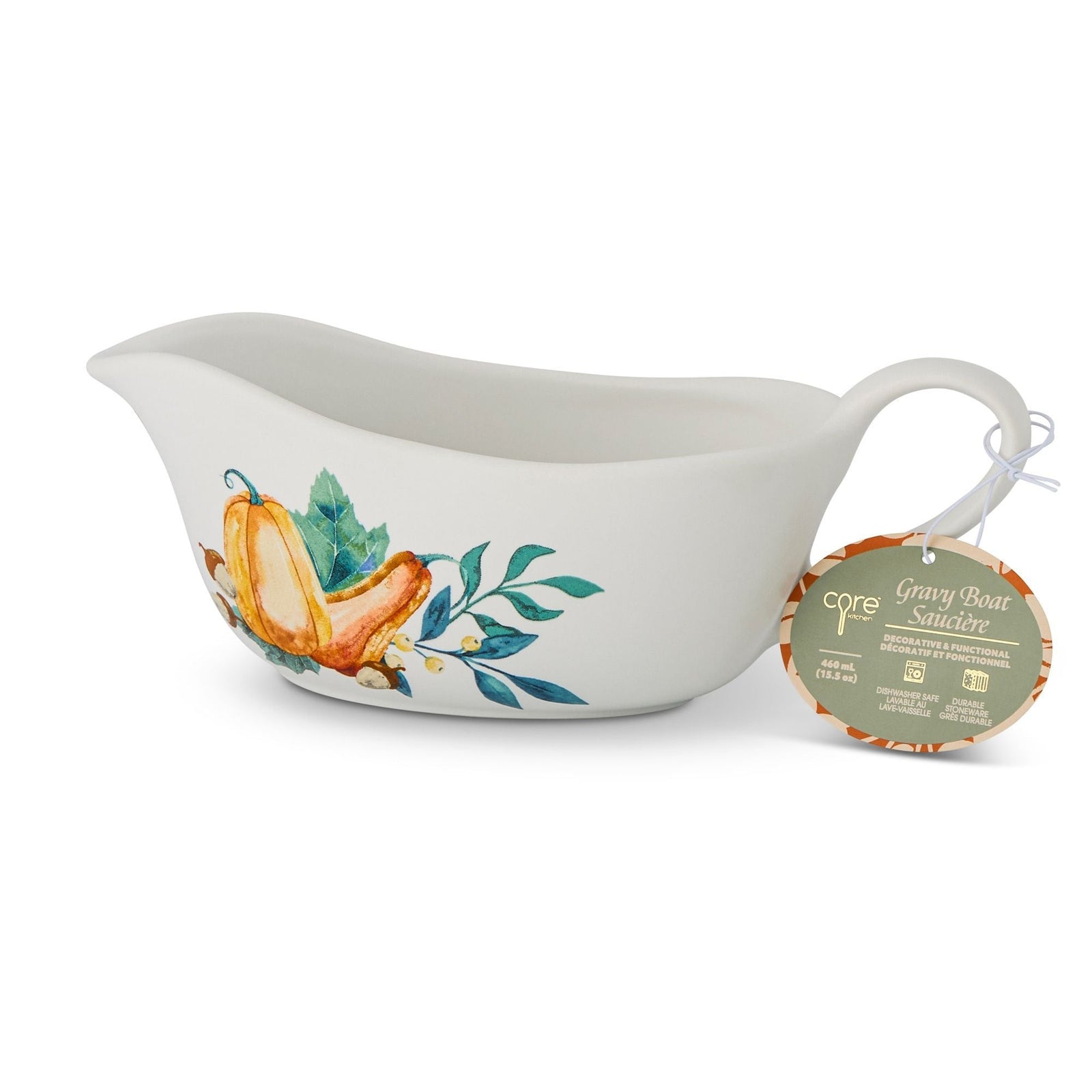 Home Dishwasher Safe Stoneware Harvest Gravy Boat T6S0 - product image 1