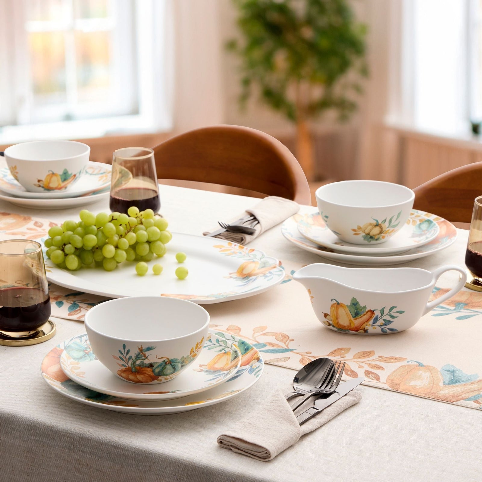 Home Lightweight Stoneware Harvest Dinnerware Set, Serves 4, 12-pc M4H2 - product image 6