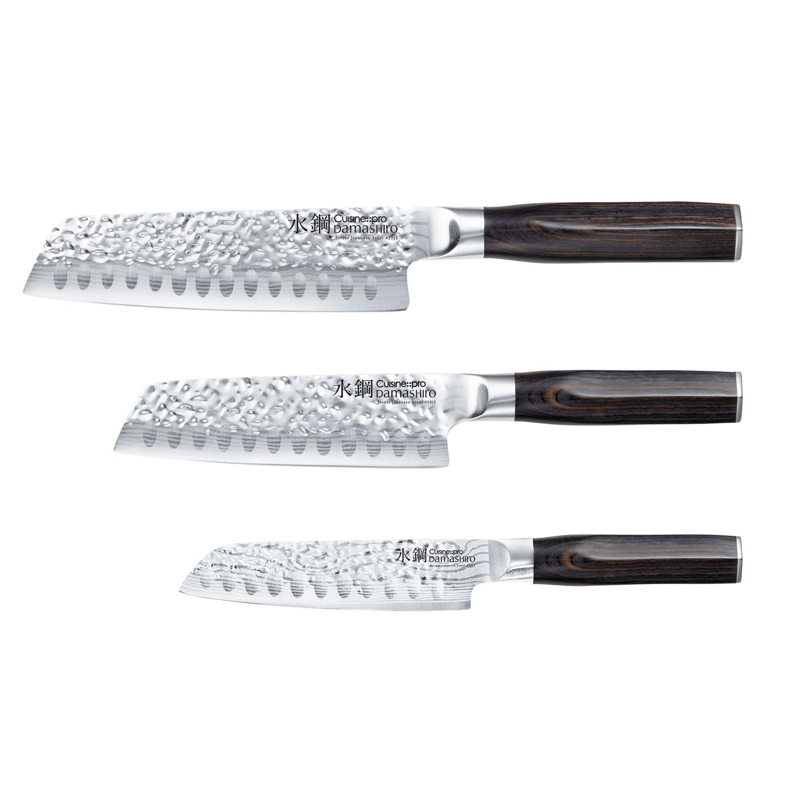 PRO DAMASHIRO EMPEROR SANTOKU 3PC SET I4J2 - product image 1