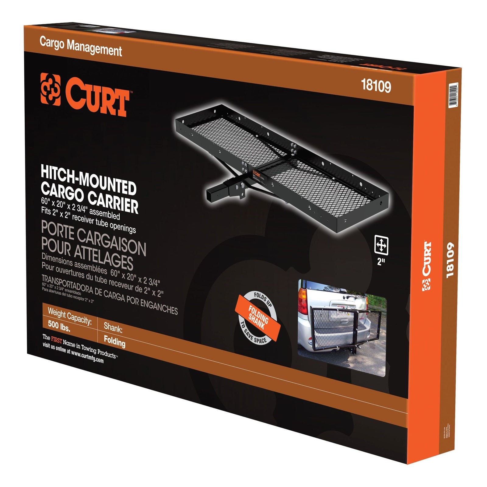 18109 Steel Tray-Style Cargo Carrier, 60 x 20-in, 500-lb W8J1 - product image 2