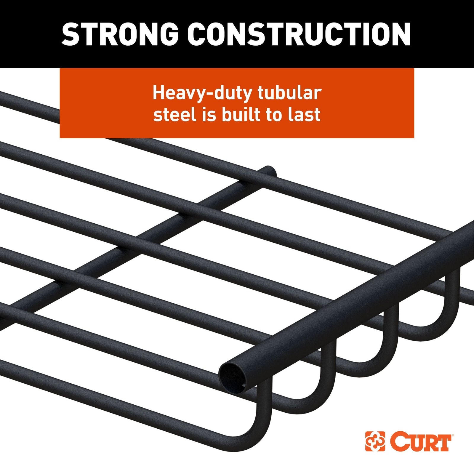 18124 Steel Roof Rack Cargo Basket/Carrier Extension, Black, 6-sq.ft C7W7 - product image 7