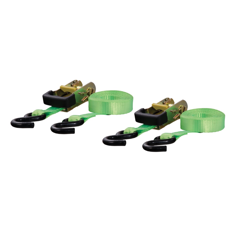 83028 16-ft Lime Green Cargo Straps with S-Hooks (1,100-lb, 2-pk) Y8H5 - product image 1