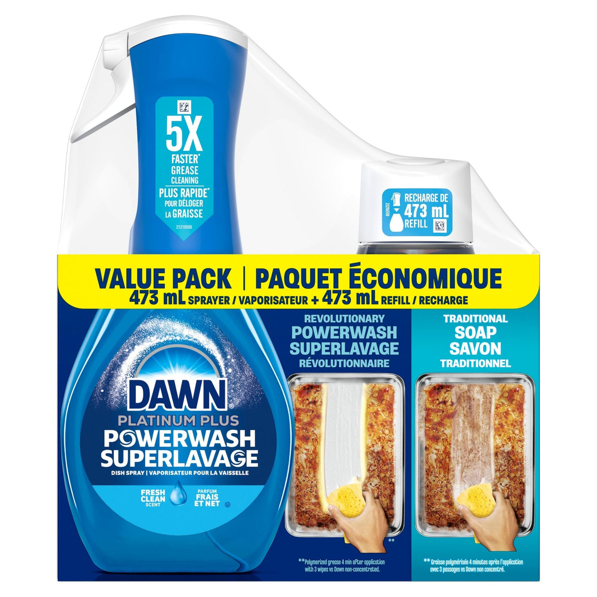 Platinum Powerwash Dish Spray, Fresh Scent Bundle, 1 Starter-Kit N6I2 - product image 1