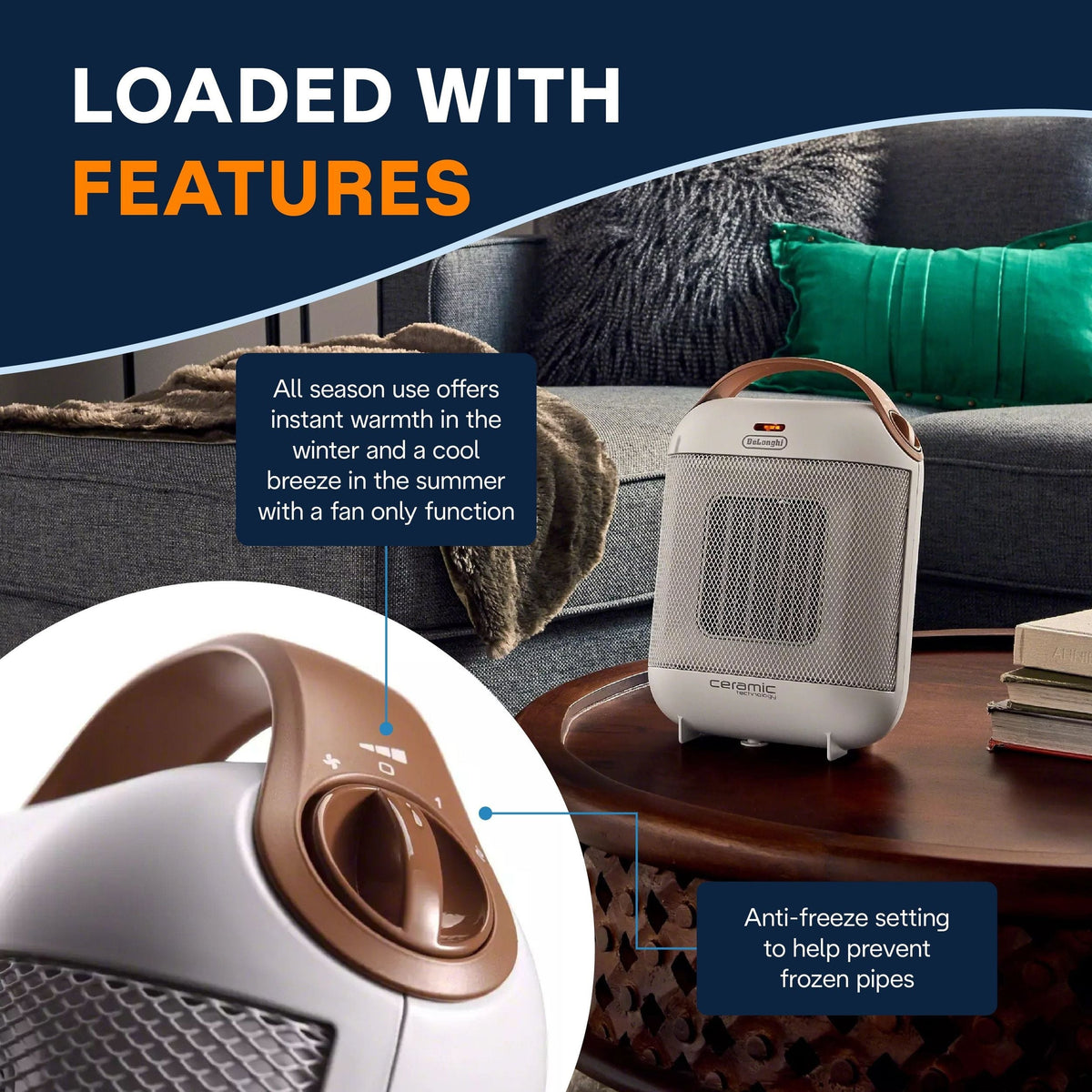 HFX30C15WCA Capsule Ceramic Fan Heater, White M2V6 - product image 7